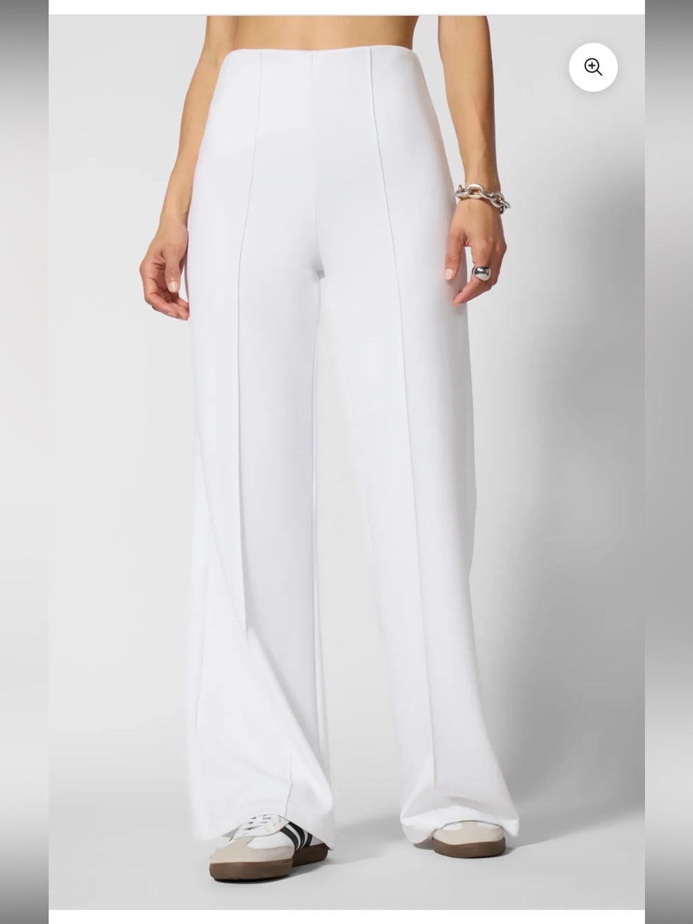 MPG High-Waist White Wide-Leg Pants
